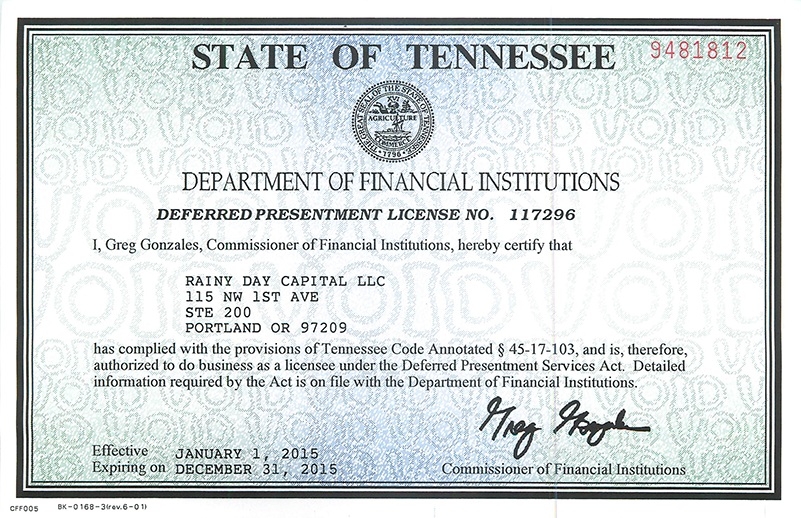 Tennessee License